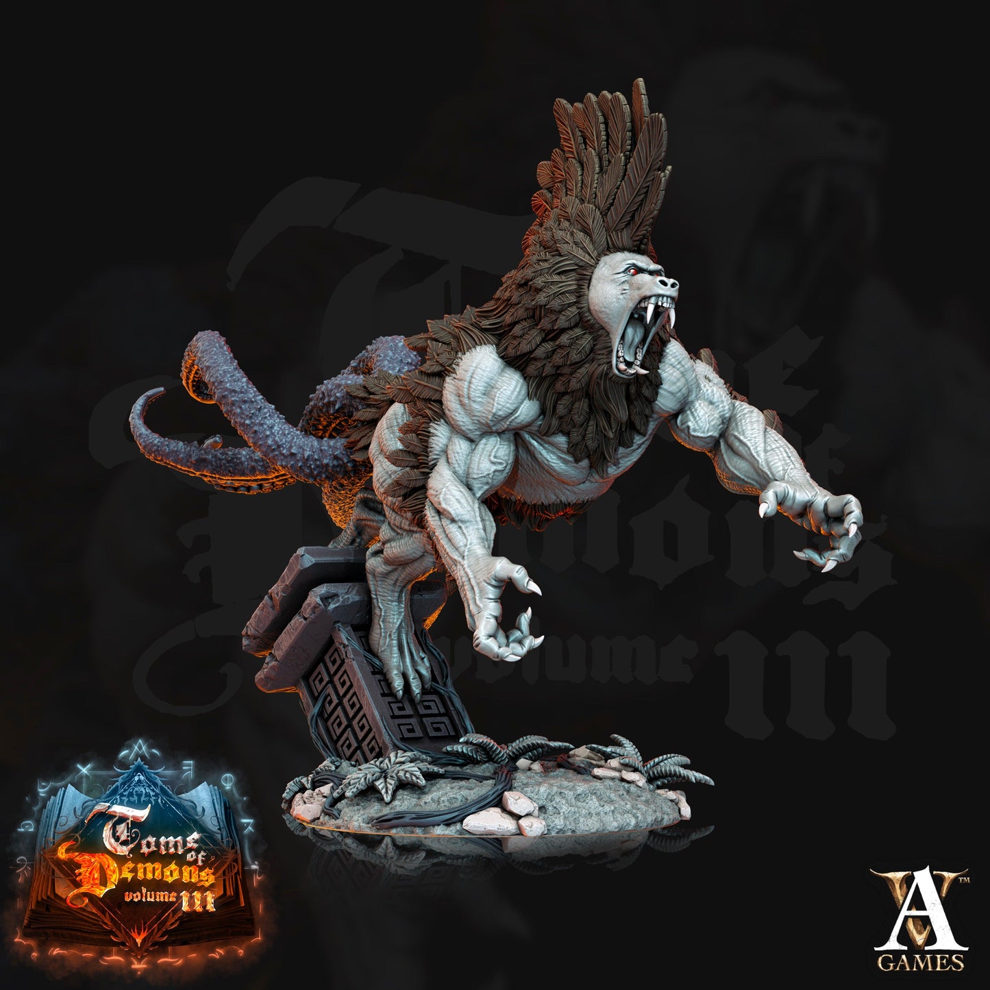 3D Printed Archvillain Games Teraton Shumba Tome of Demons 28 32mm D&D