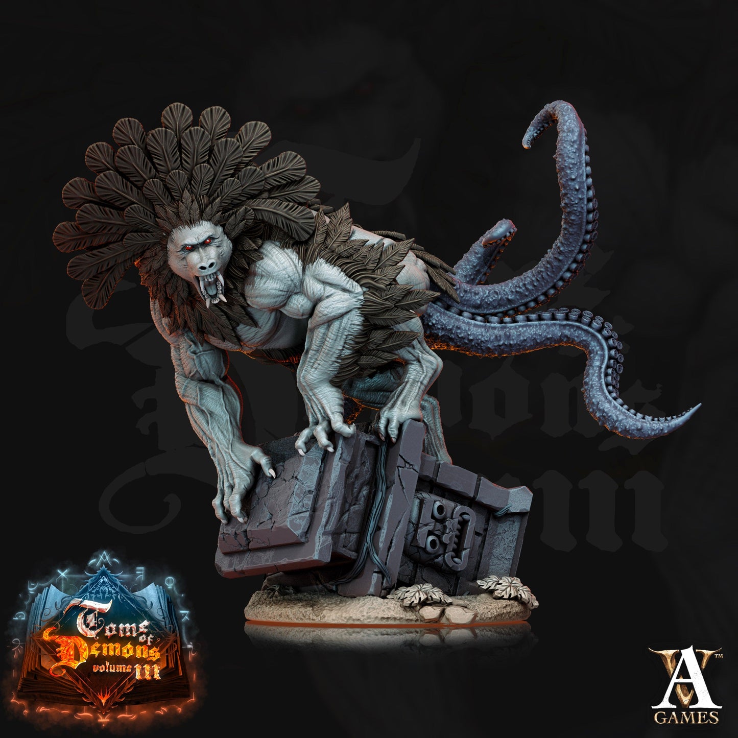 3D Printed Archvillain Games Teraton Shumba Tome of Demons 28 32mm D&D