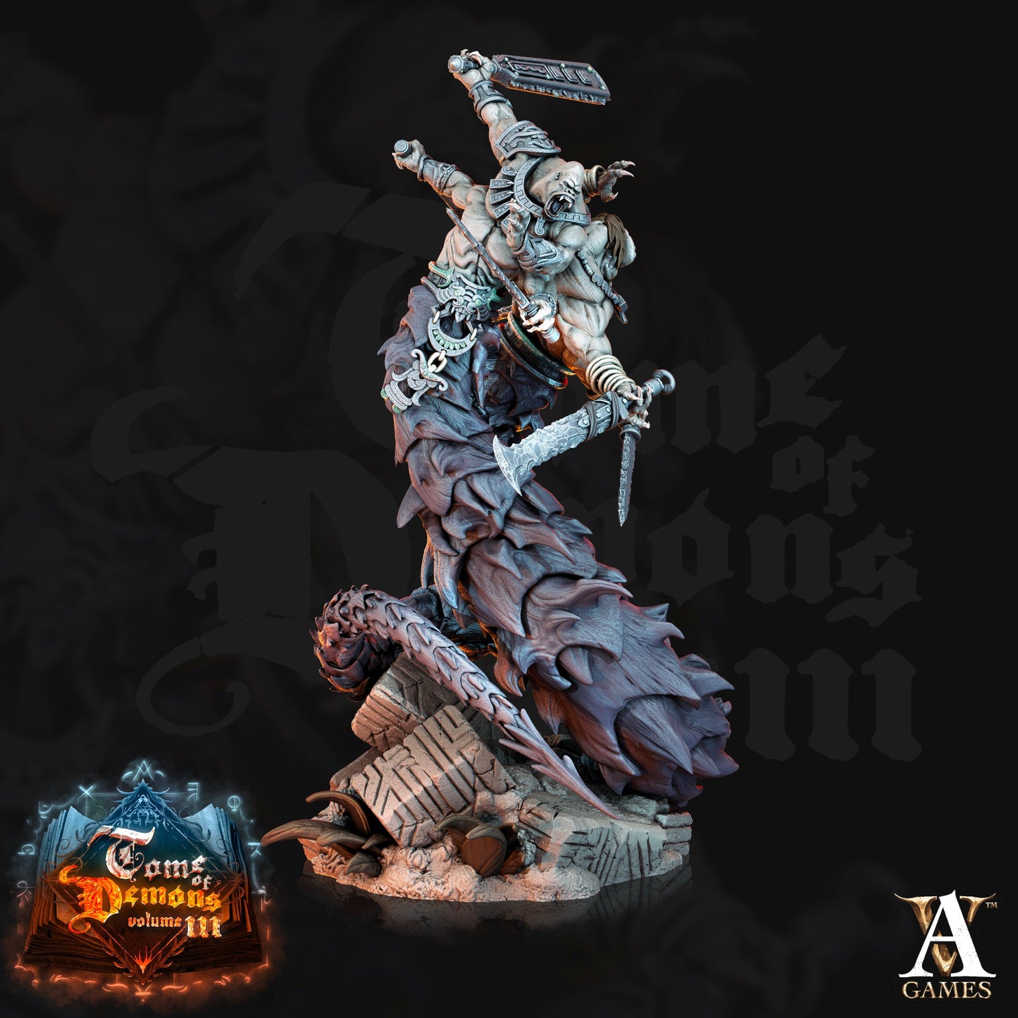 3D Printed Archvillain Games Teraton Tamareth Tome of Demons 28 32mm D&D