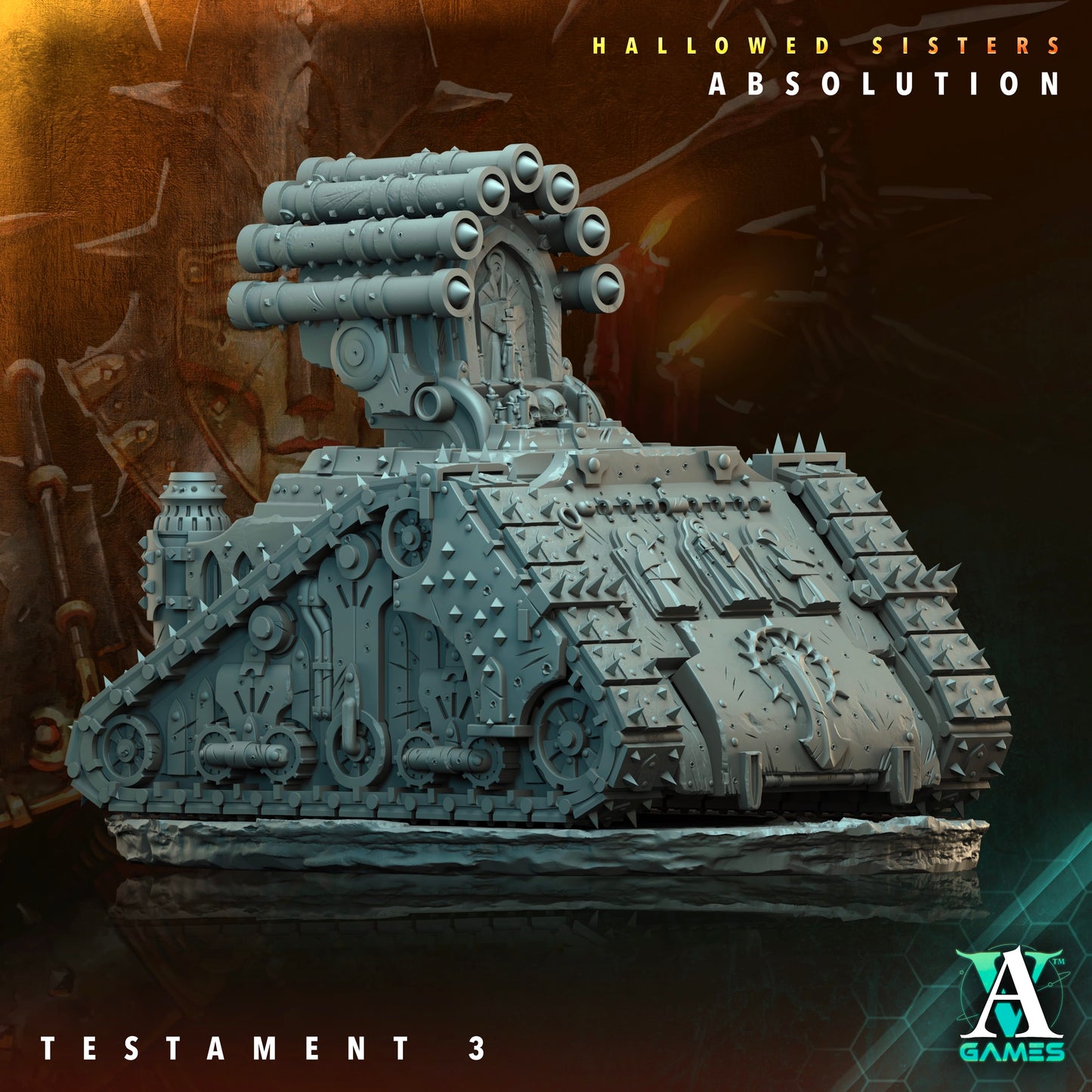 3D Printed Archvillain Games Testament Hallowed Sisters Absolution 28 32mm D&D