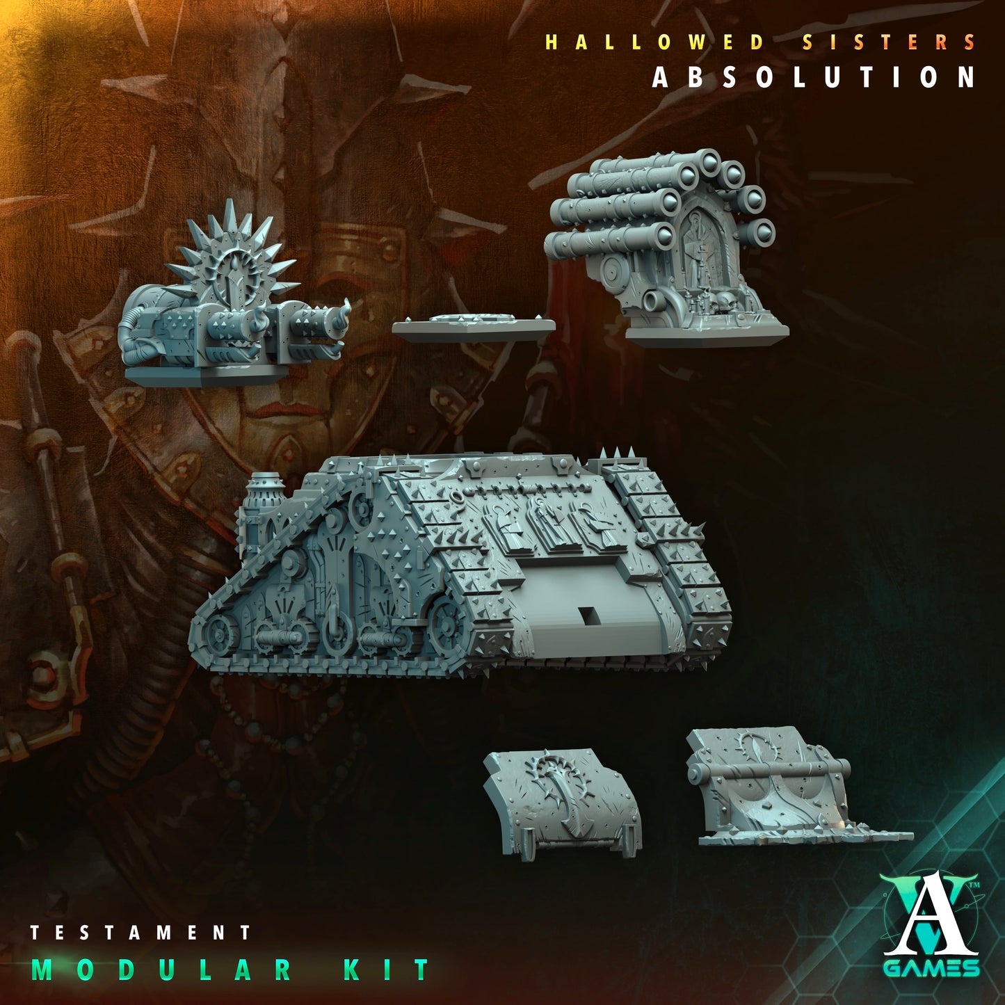 3D Printed Archvillain Games Testament Hallowed Sisters Absolution 28 32mm D&D