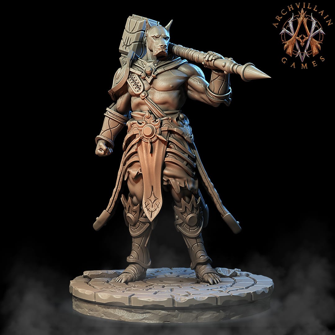 3D Printed Archvillain Games The Astral Court - Celestial Hounds 28mm 32mm D&D