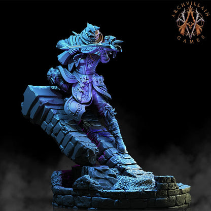 3D Printed Archvillain Games The Deathknight Order Shadowblades 28 32mm D&D