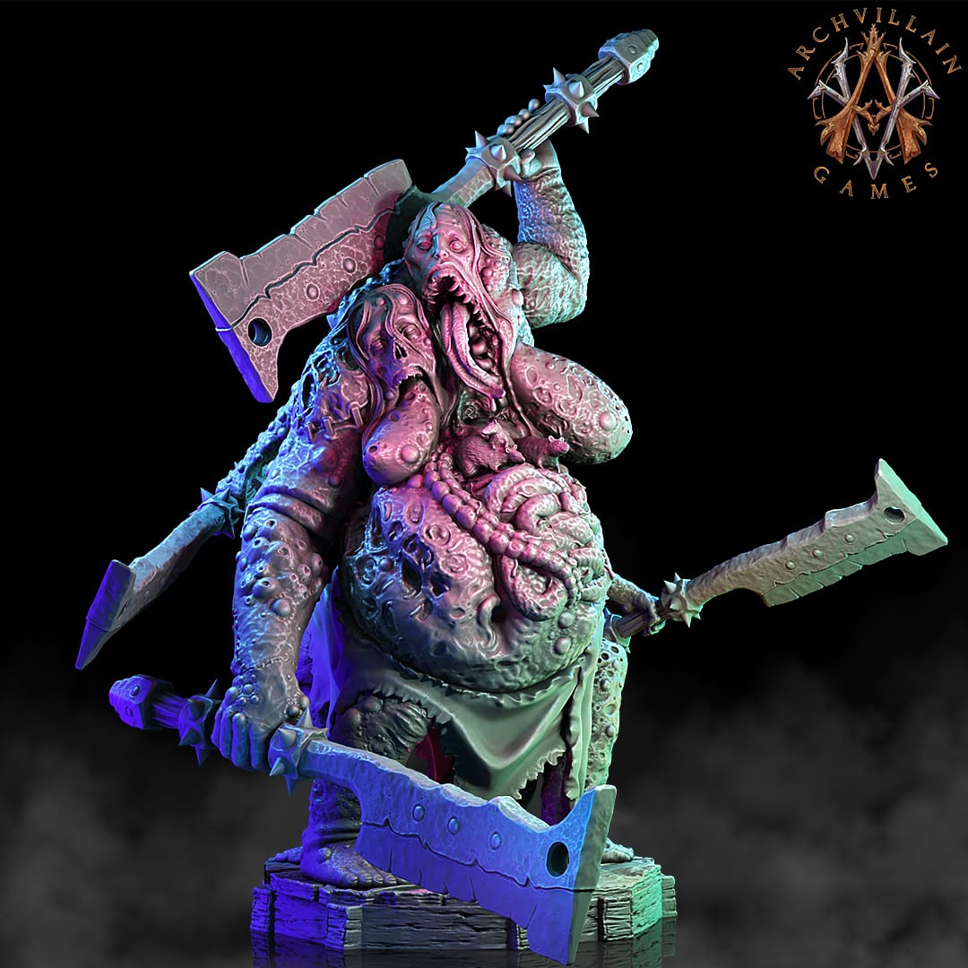 3D Printed Archvillain Games The Deathknight Order Stitched Abominations 28 32mm D&D