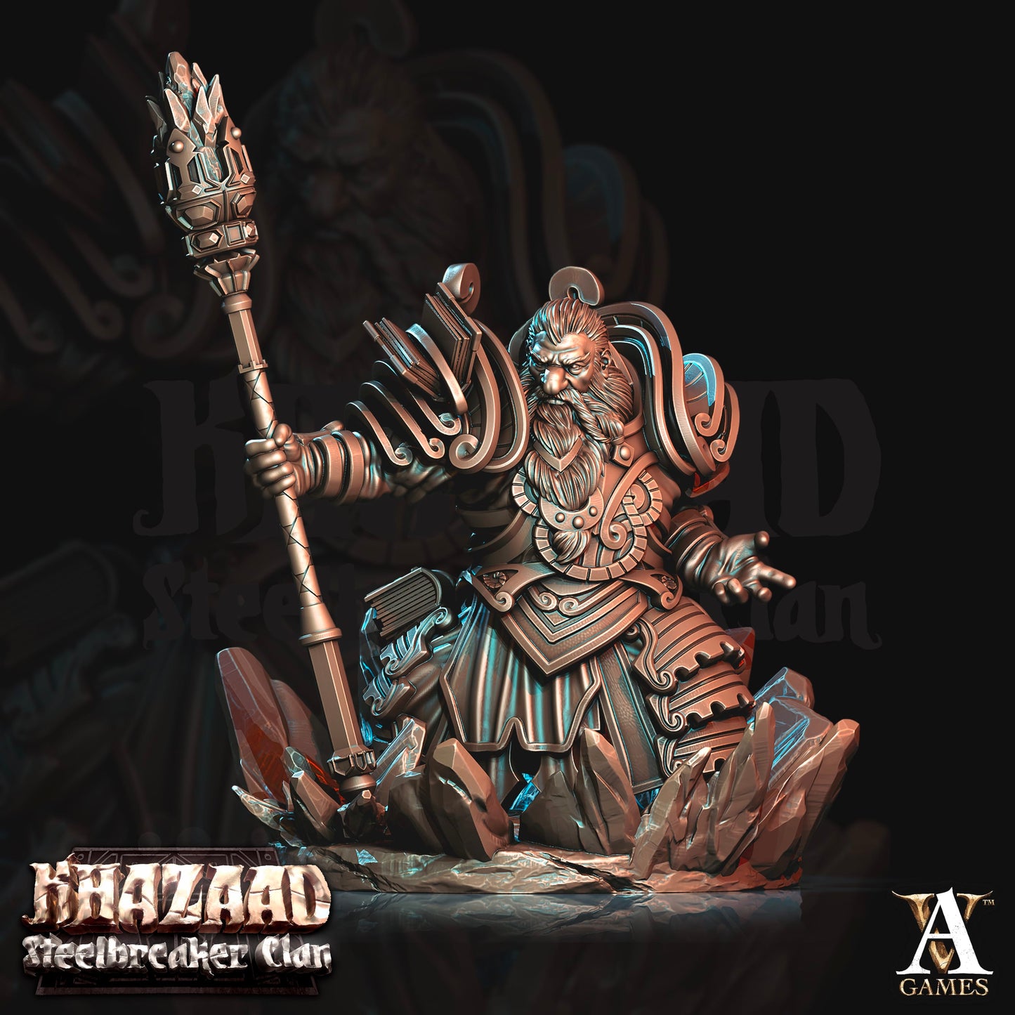 3D Printed Archvillain Games The Embergut Giantbane Brothers Magma Lords 28 32mm D&D