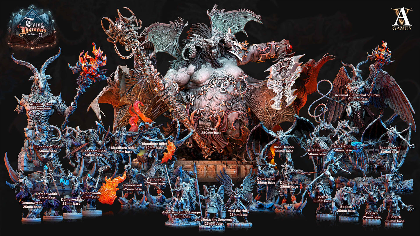 3D Printed Archvillain Games Tome of Demons Vol. II Adramal - Seneschal of Orcus 28mm 32mm D&D