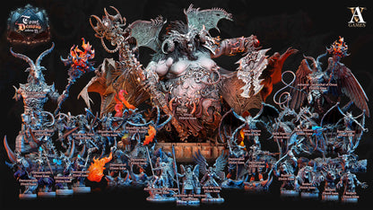 3D Printed Archvillain Games Tome of Demons Vol. II - Orcus 28mm 32mm D&D
