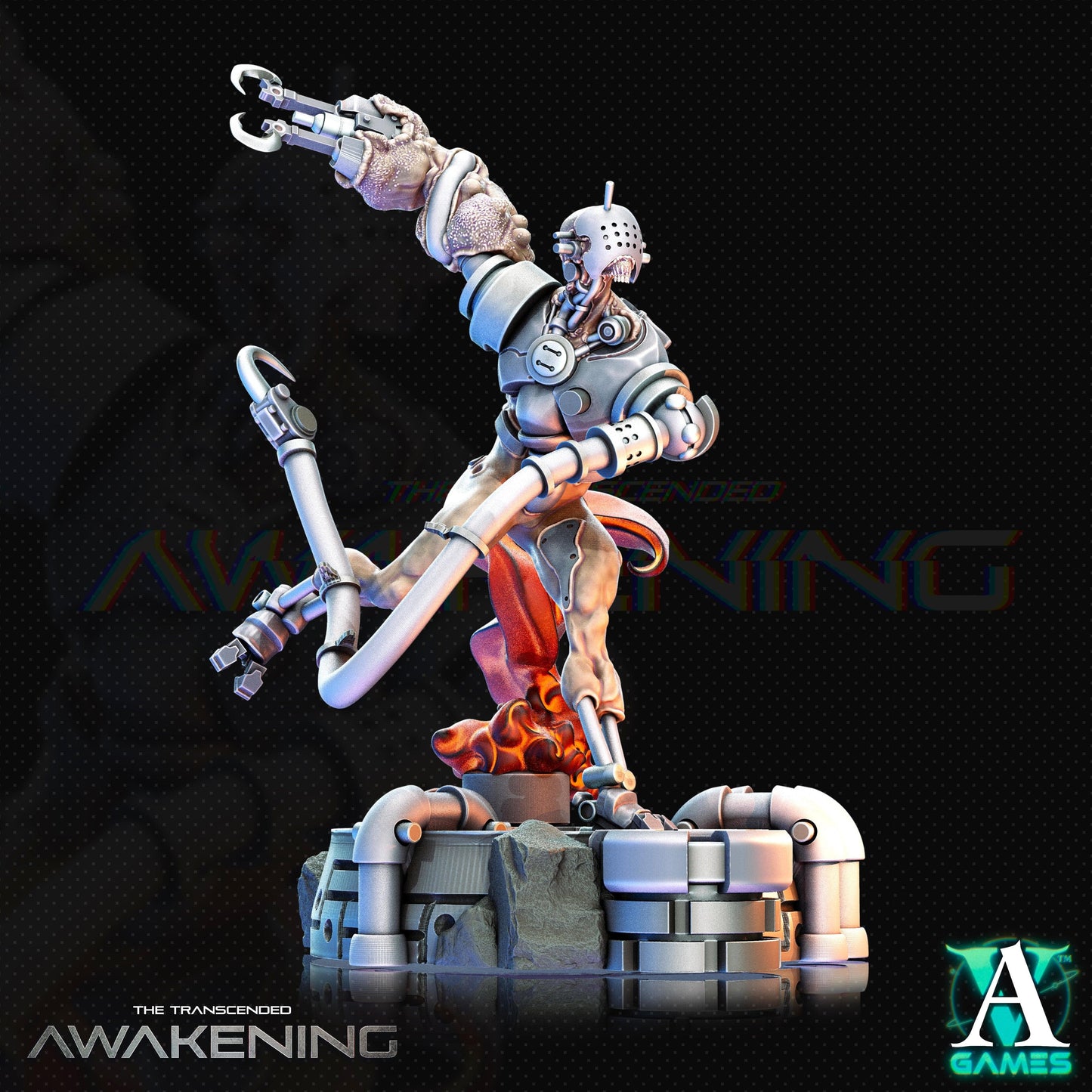 3D Printed Archvillain Games Trancended Lablumps - The Transcended 28 32mm D&D