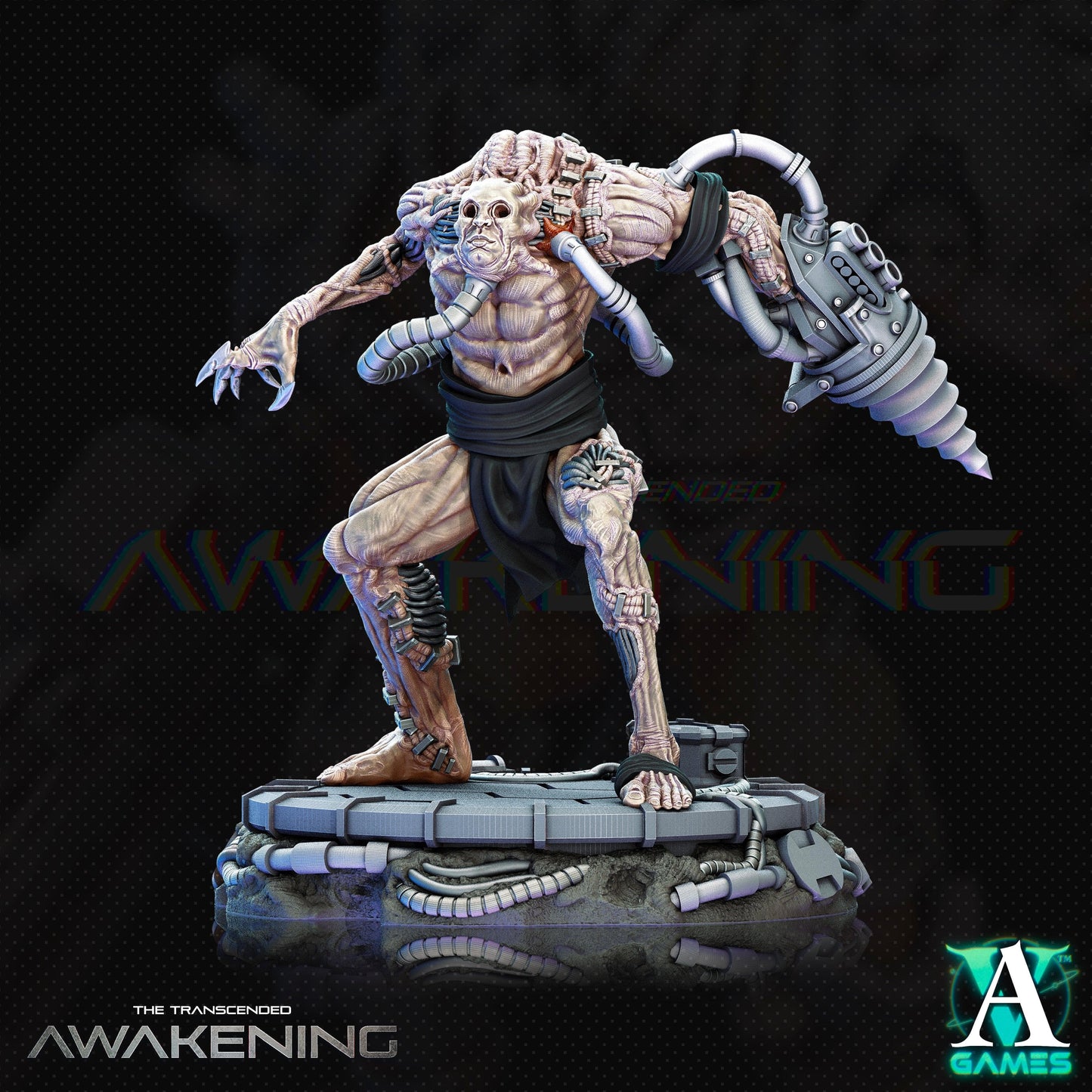 3D Printed Archvillain Games Trancended Leftovers - The Transcended 28 32mm D&D