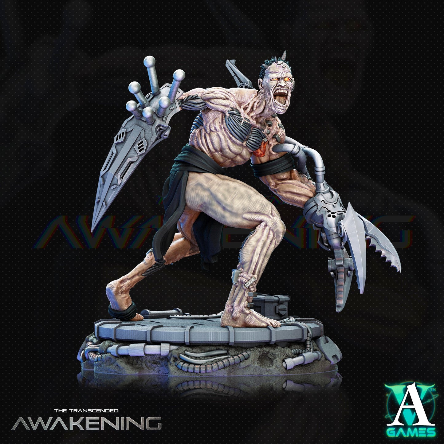 3D Printed Archvillain Games Trancended Leftovers - The Transcended 28 32mm D&D