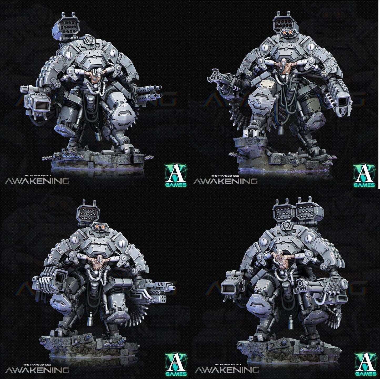 3D Printed Archvillain Games Trancended Vastators - The Transcended 28 32mm D&D