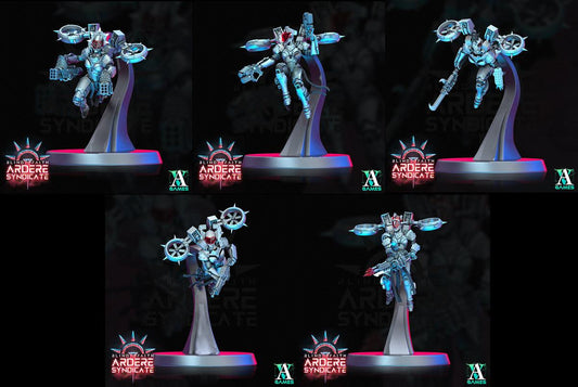 3D Printed Archvillain Games Valkyries Clean Base Set Arderite Valkyries Blind Faith - Ardere Syndicate 28 32mm D&D