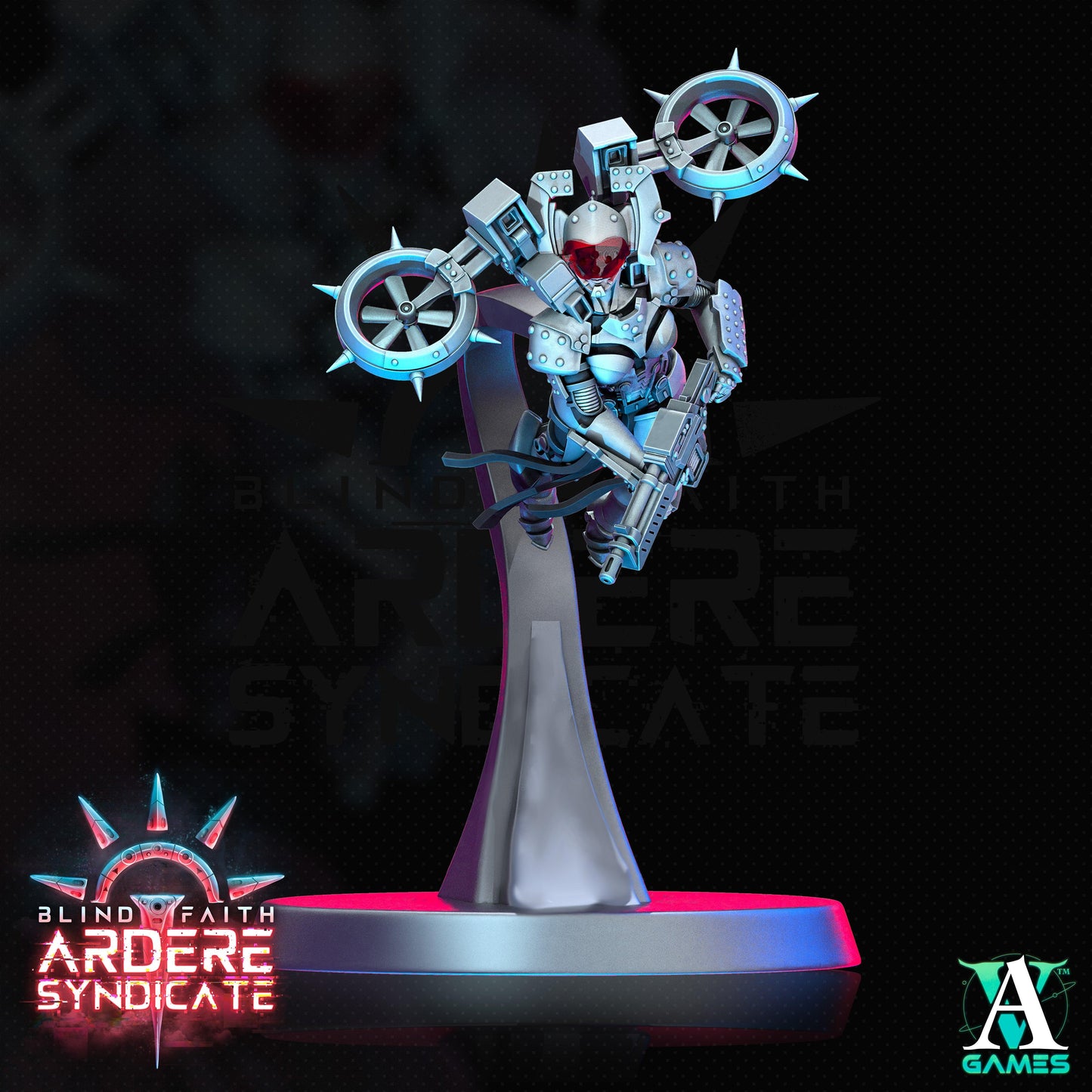 3D Printed Archvillain Games Valkyries Clean Base Set Arderite Valkyries Blind Faith - Ardere Syndicate 28 32mm D&D