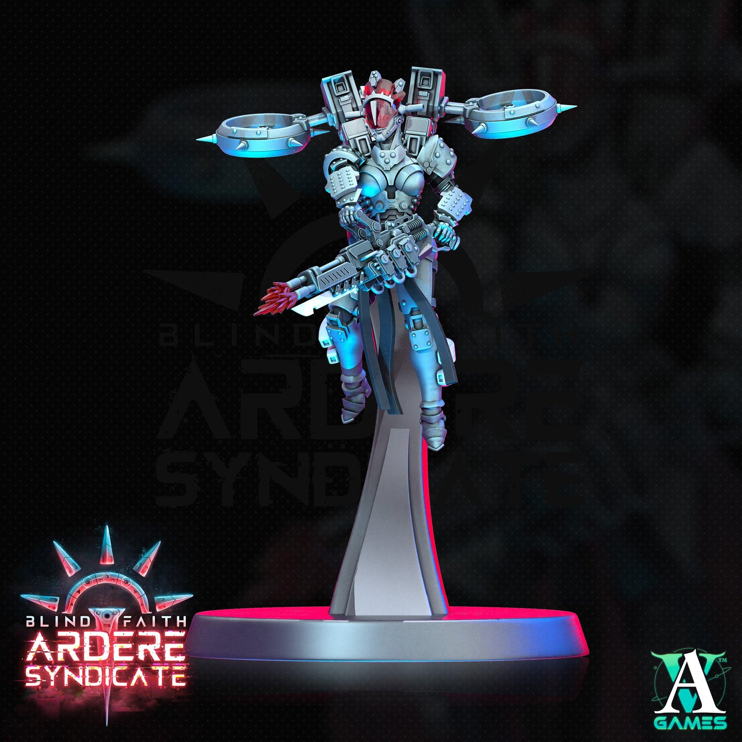 3D Printed Archvillain Games Valkyries Clean Base Set Arderite Valkyries Blind Faith - Ardere Syndicate 28 32mm D&D