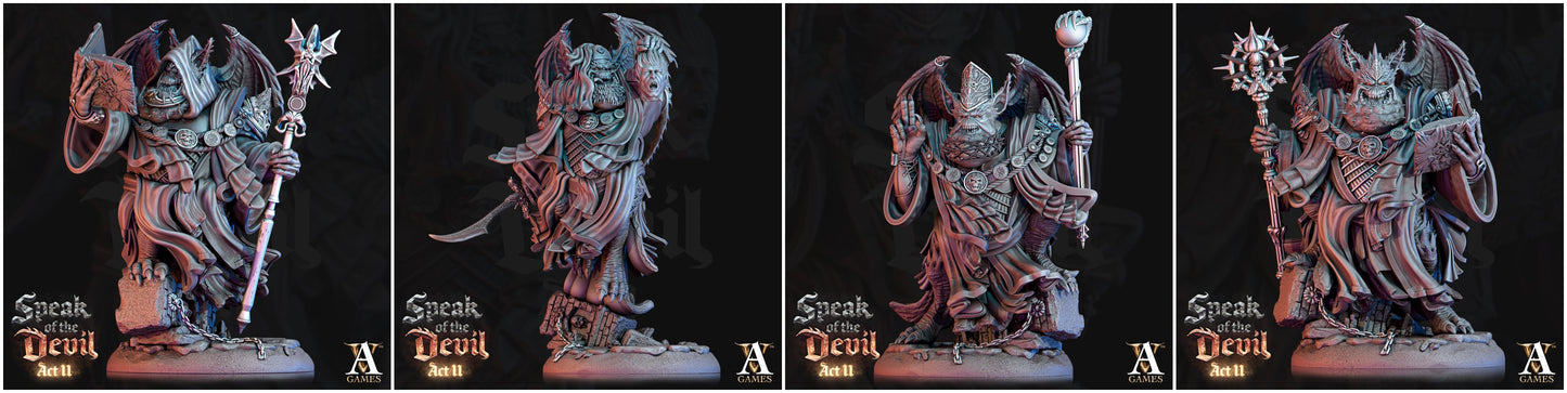 3D Printed Archvillain Games Varicite Devil Speak of the Devil Act II 28 32mm D&D