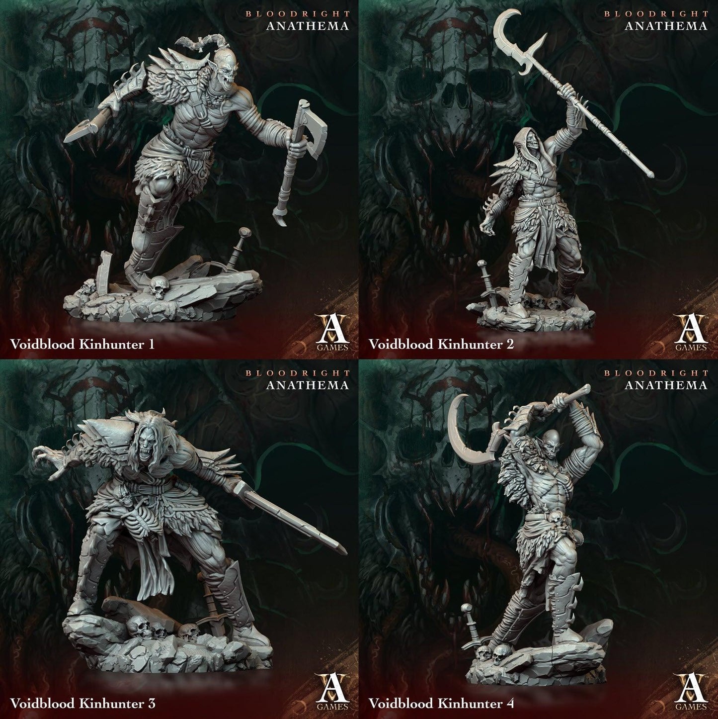 3D Printed Archvillain Games Voidblood Kinhunter Bloodright - Anathema 28 32mm D&D