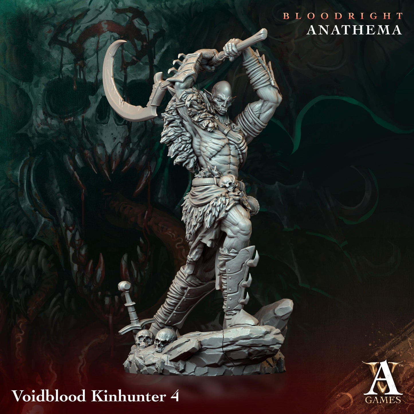 3D Printed Archvillain Games Voidblood Kinhunter Bloodright - Anathema 28 32mm D&D