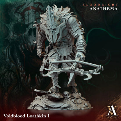 3D Printed Archvillain Games Voidblood Loathkin Bloodright - Anathema 28 32mm D&D