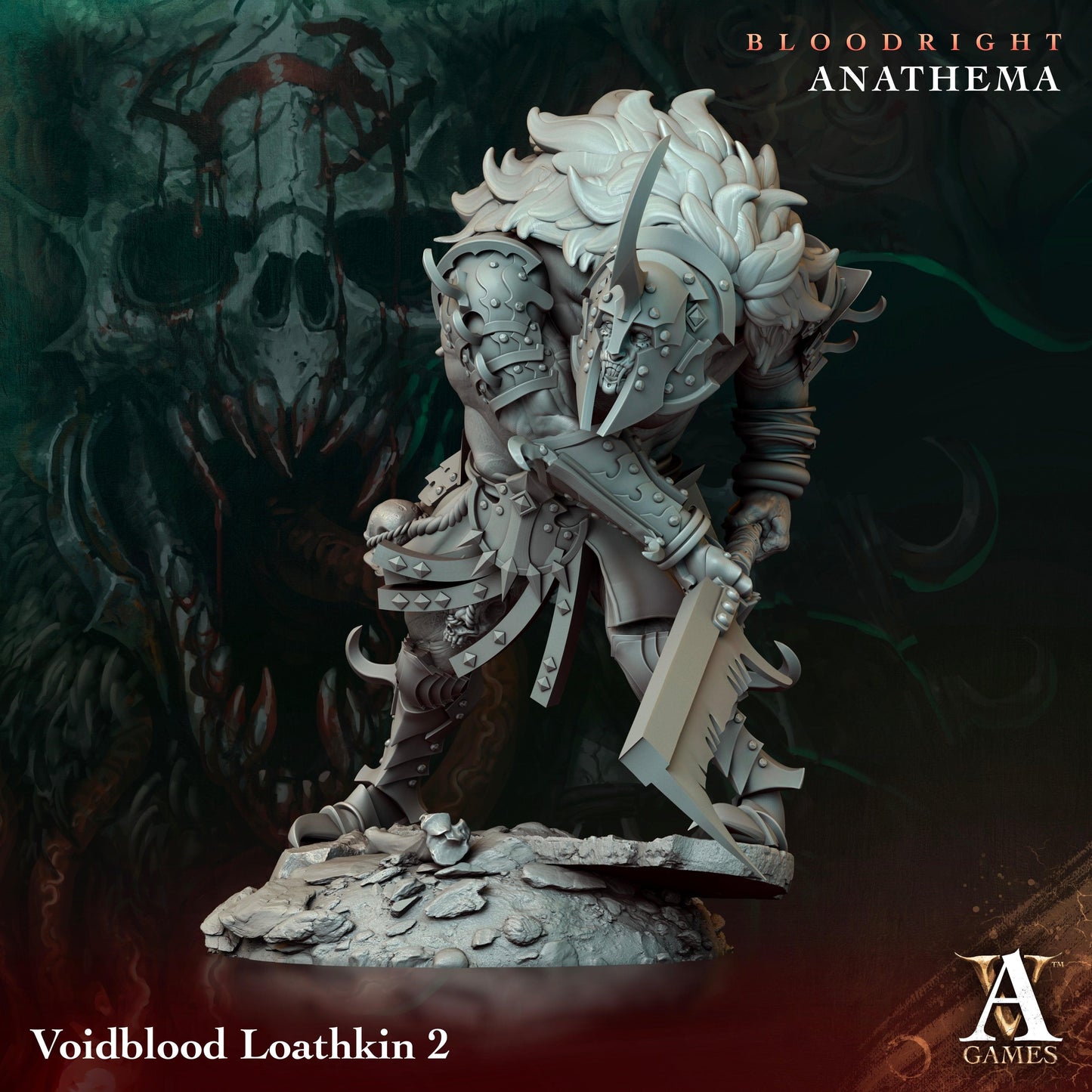 3D Printed Archvillain Games Voidblood Loathkin Bloodright - Anathema 28 32mm D&D