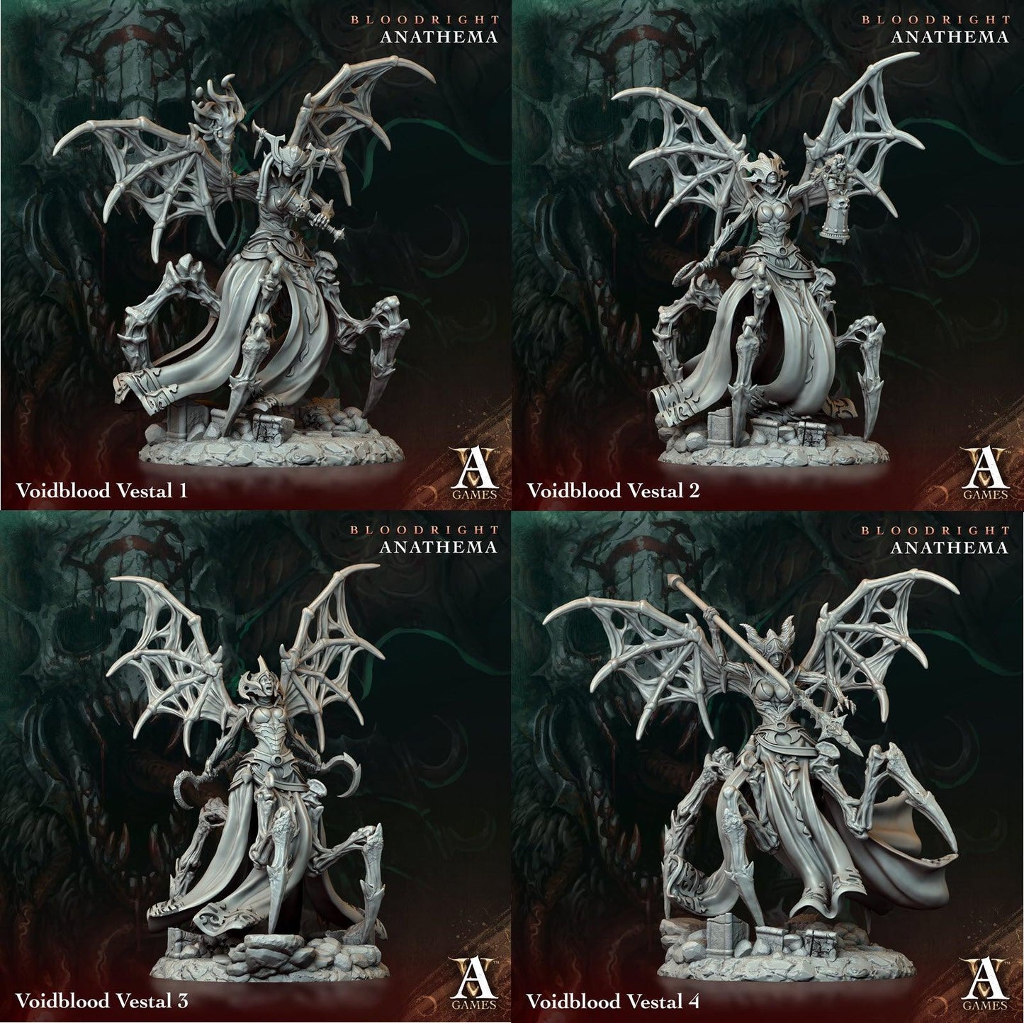 3D Printed Archvillain Games Voidblood Vestal Bloodright - Anathema 28 32mm D&D
