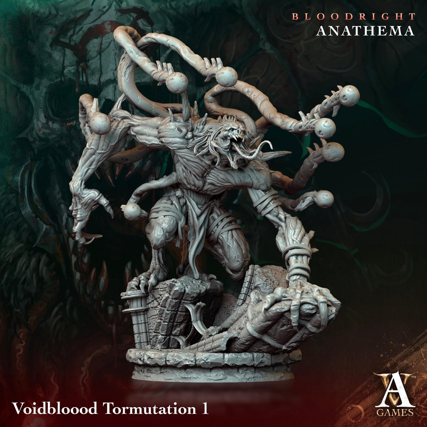 3D Printed Archvillain Games Voidbloood Tormutation Bloodright - Anathema 28 32mm D&D