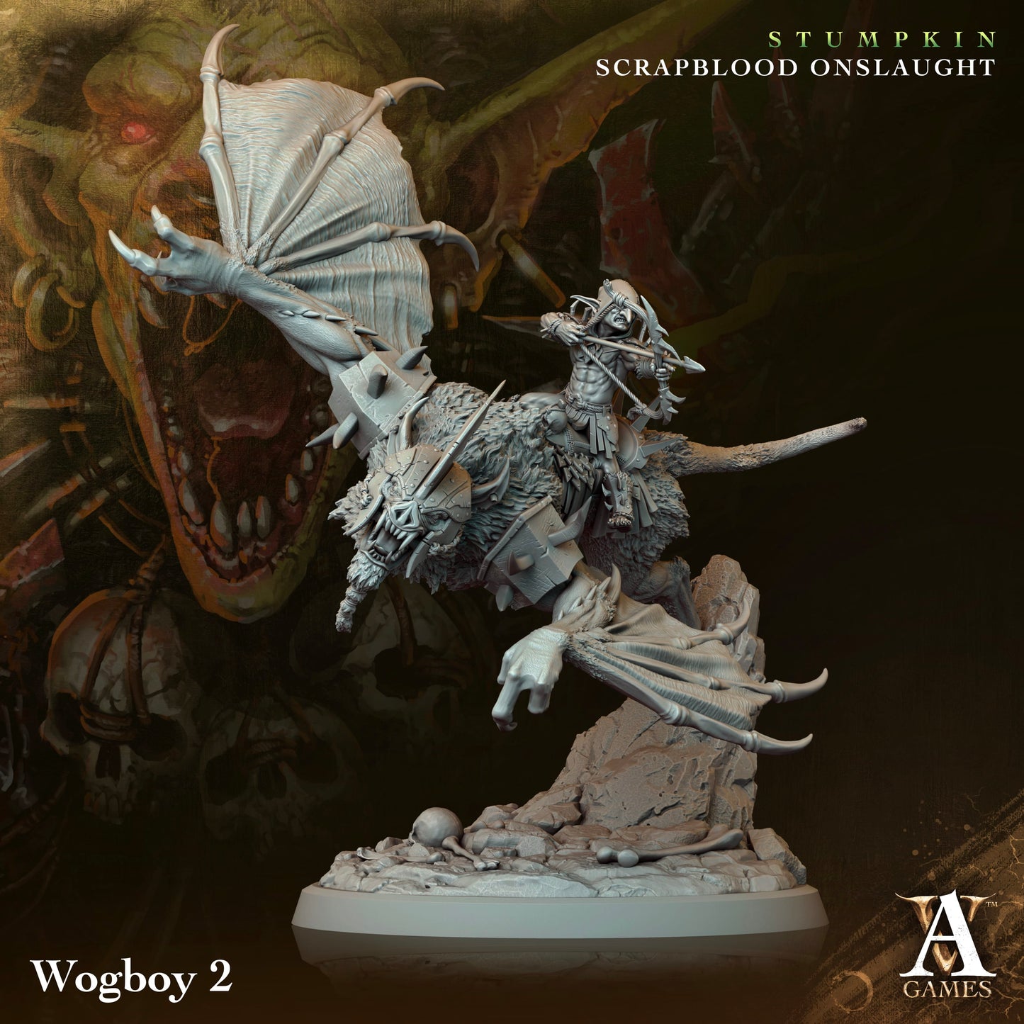 3D Printed Archvillain Games Wogboys Stumpkin Scrapblood Onslaught 28 32mm D&D