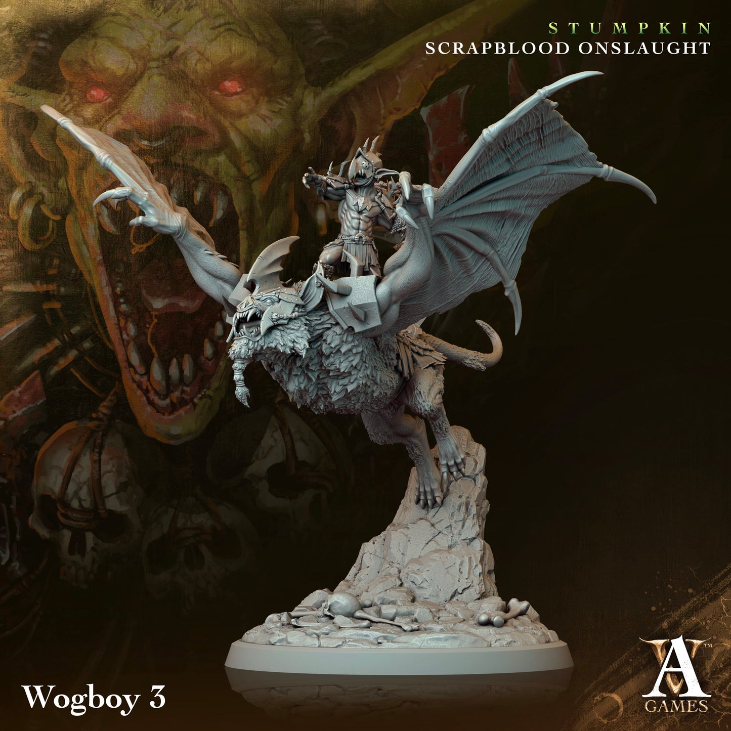 3D Printed Archvillain Games Wogboys Stumpkin Scrapblood Onslaught 28 32mm D&D