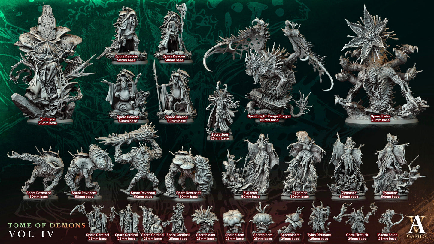 3D Printed Archvillain Games Sporebloom Tome of Demons Vol IV 28 32mm D&D
