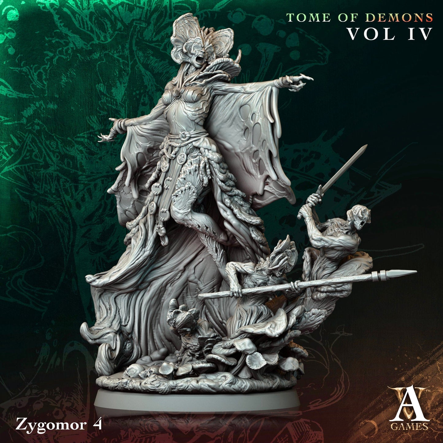 3D Printed Archvillain Games Zygomor Tome of Demons Vol IV 28 32mm D&D