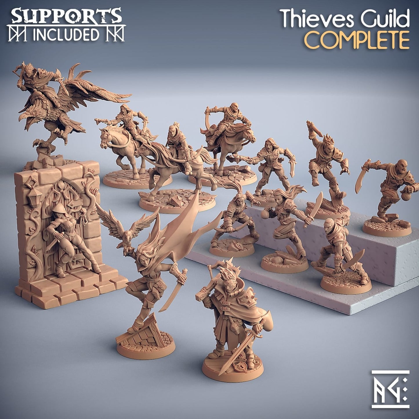 3D Printed Artisan Guild Aaron Blacksparrow Thieves Guild 28mm 32mm