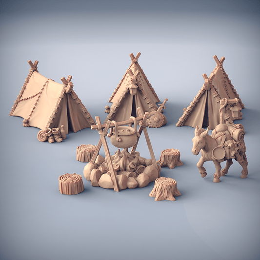 3D Printed Artisan Guild Adventurer Camp Welcome Box 28mm 32mm