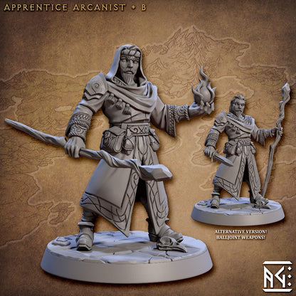 3D Printed Artisan Guild Apprentice Arcanist Set Arcanists Guild 28mm 32mm