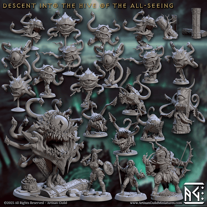 3D Printed Artisan Guild Shieldwarden Dracona Descent into the Hive of the All Seeing 28mm 32mm