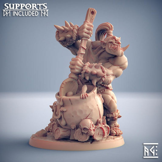 3D Printed Artisan Guild Burtz Dwarfstew - Ogre Cook 28mm 32mm DnD