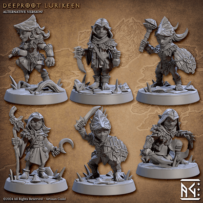 3D Printed Artisan Guild Deeproot Lurikeens Deeproot Lurikeen Set 28mm 32mm
