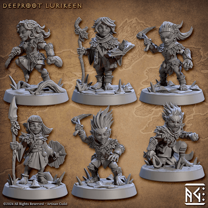 3D Printed Artisan Guild Deeproot Lurikeens Deeproot Lurikeen Set 28mm 32mm