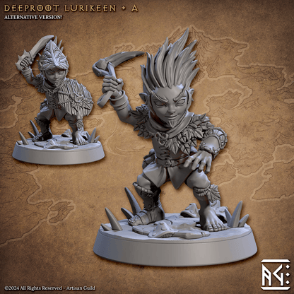 3D Printed Artisan Guild Deeproot Lurikeens Deeproot Lurikeen Set 28mm 32mm
