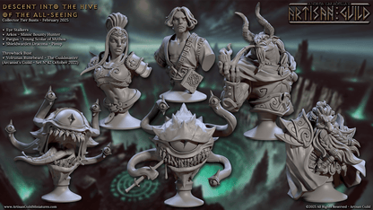 3D Printed Artisan Guild Descent into the Hive of the All Seeing Busts 28mm 32mm