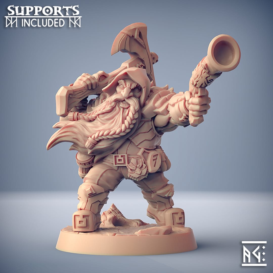 3D Printed Artisan Guild Dwarven Oathbreaker Dwarven Oathbreakers 28mm 32mm