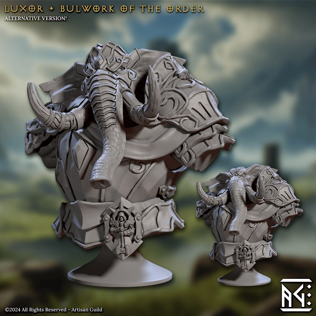 3D Printed Artisan Guild Elephorim Ivory Sentinel Bust Set 28mm 32mm