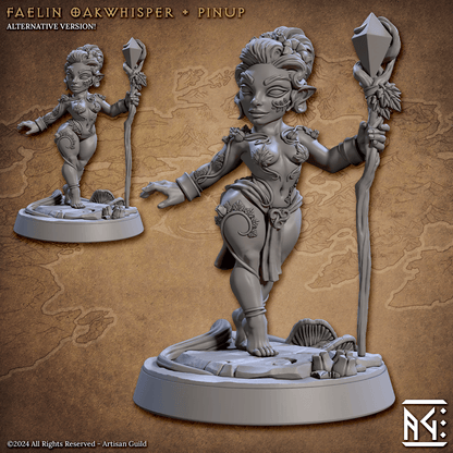 3D Printed Artisan Guild Faelin Oakwhisper Pinup Deeproot Lurikeen Set 28mm 32mm