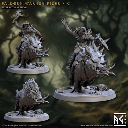 3D Printed Artisan Guild Faldorn Warhogs Riders Set Faldorn Hobgoblin Set 28mm 32mm