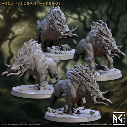 3D Printed Artisan Guild Faldorn Warhogs Riders Set Faldorn Hobgoblin Set 28mm 32mm