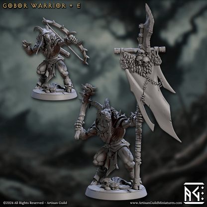 3D Printed Artisan Guild Gobor Warriors Set Rise of the Beastmen Set 28mm 32mm