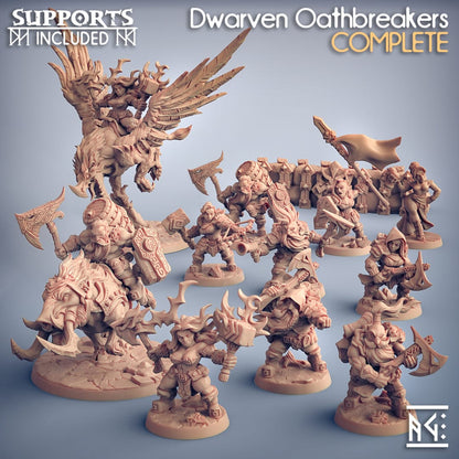 3D Printed Artisan Guild Helga Windfury Dwarven Oathbreakers 28mm 32mm