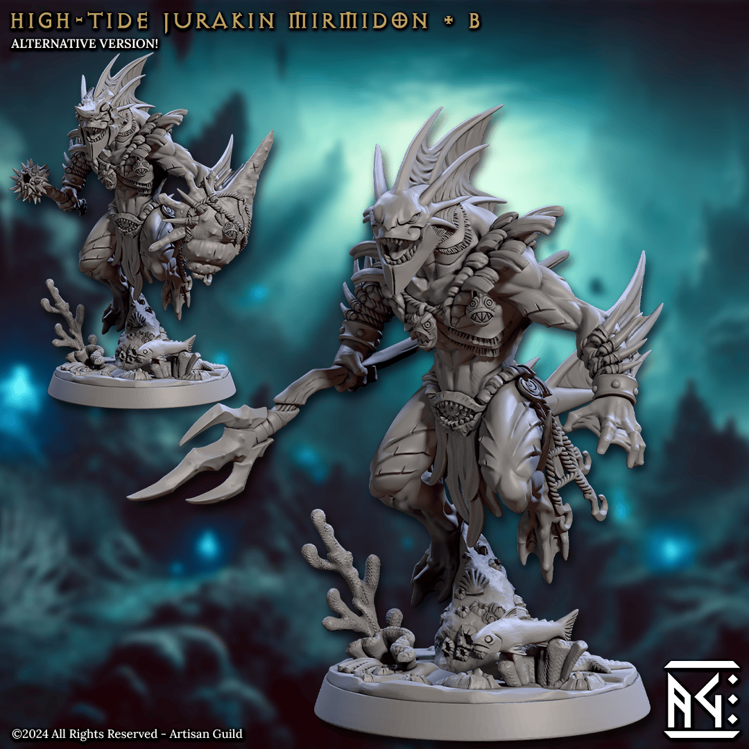 3D Printed Artisan Guild High Tide Jurakin Mirmidons Mirmidons of the Death Tide 28mm 32mm