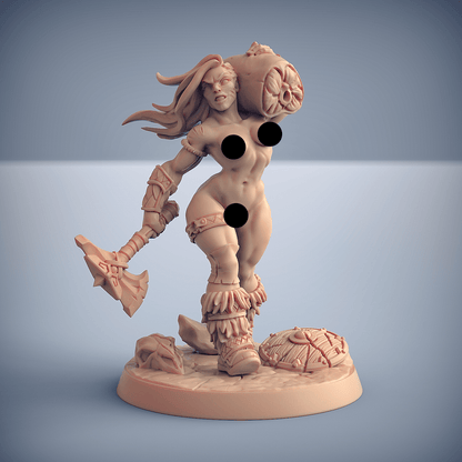 3D Printed Artisan Guild Huntress Lenna - Pinup Dragonpeak Barbarians 28mm 32mm