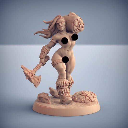 3D Printed Artisan Guild Huntress Lenna - Pinup Dragonpeak Barbarians 28mm 32mm