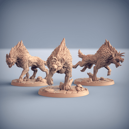 3D Printed Artisan Guild Hyenafiend Riders Bonegnasher Gnolls 28mm 32mm