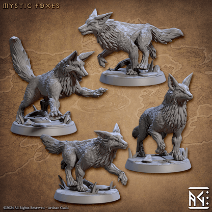 3D Printed Artisan Guild Lurikeens Fox Riders Deeproot Lurikeen Set 28mm 32mm